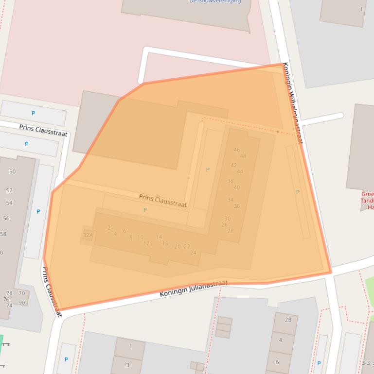 Kaart van postcodegebied 8862MB.