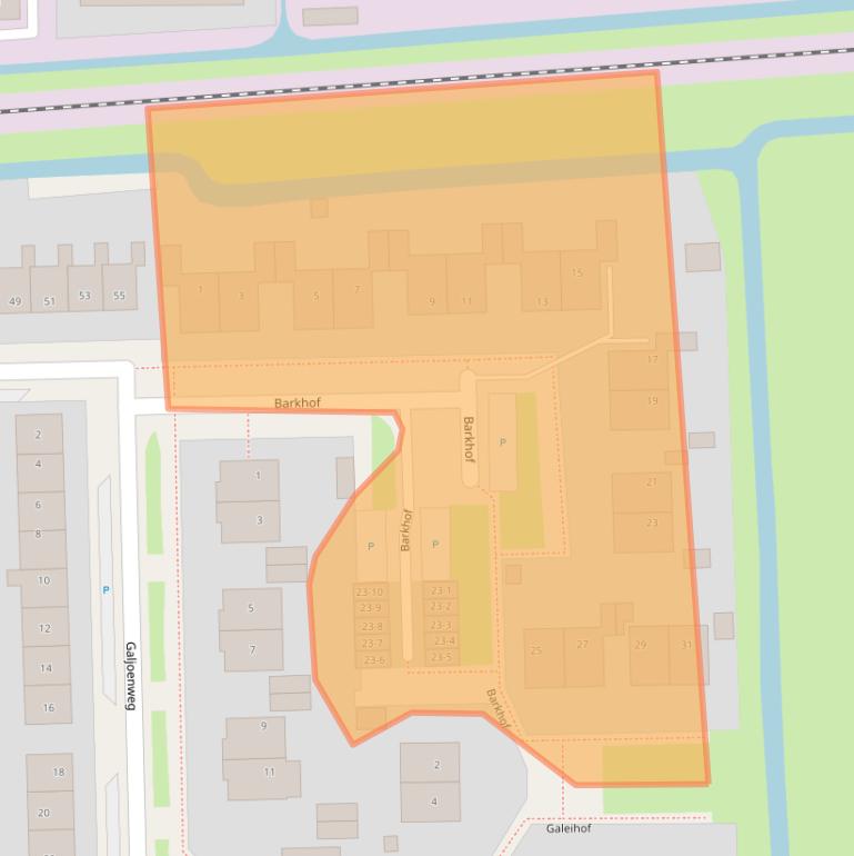 Kaart van postcodegebied 8862PC.