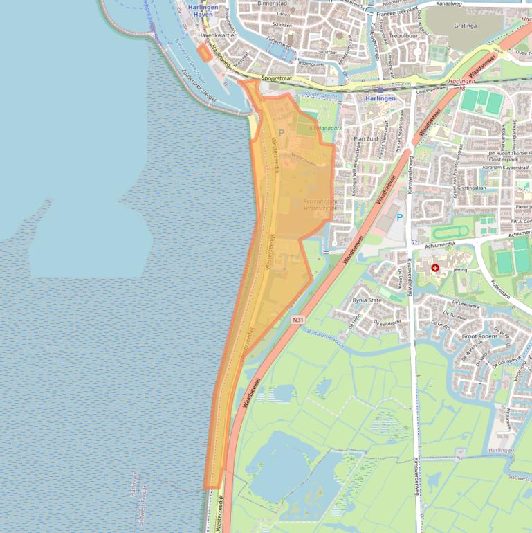 Kaart van postcodegebied 8862PK.