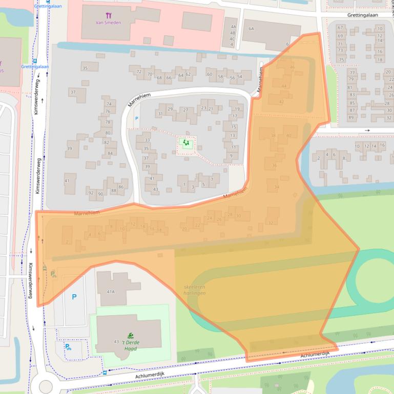 Kaart van postcodegebied 8862RC.