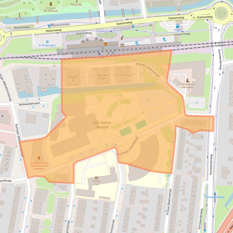 Kaart van postcodegebied 8862TA.