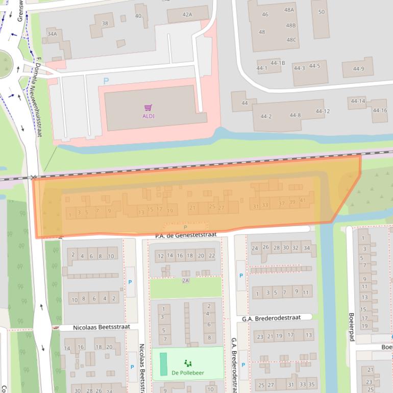 Kaart van postcodegebied 8862WL.