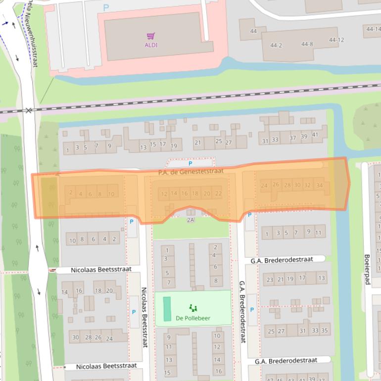 Kaart van postcodegebied 8862WN.