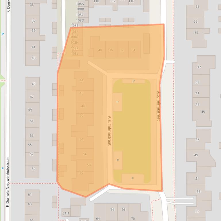 Kaart van postcodegebied 8862WX.