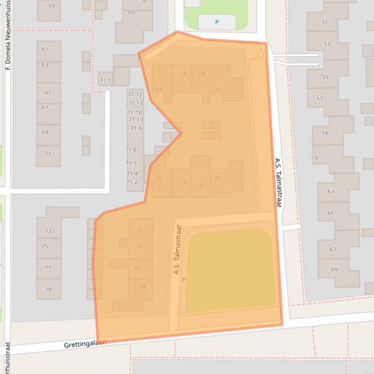Kaart van postcodegebied 8862WZ.