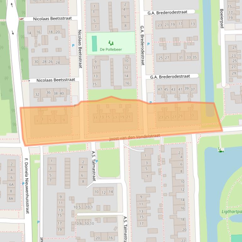 Kaart van postcodegebied 8862XA.