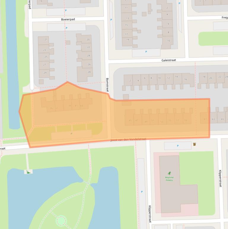 Kaart van postcodegebied 8862XB.