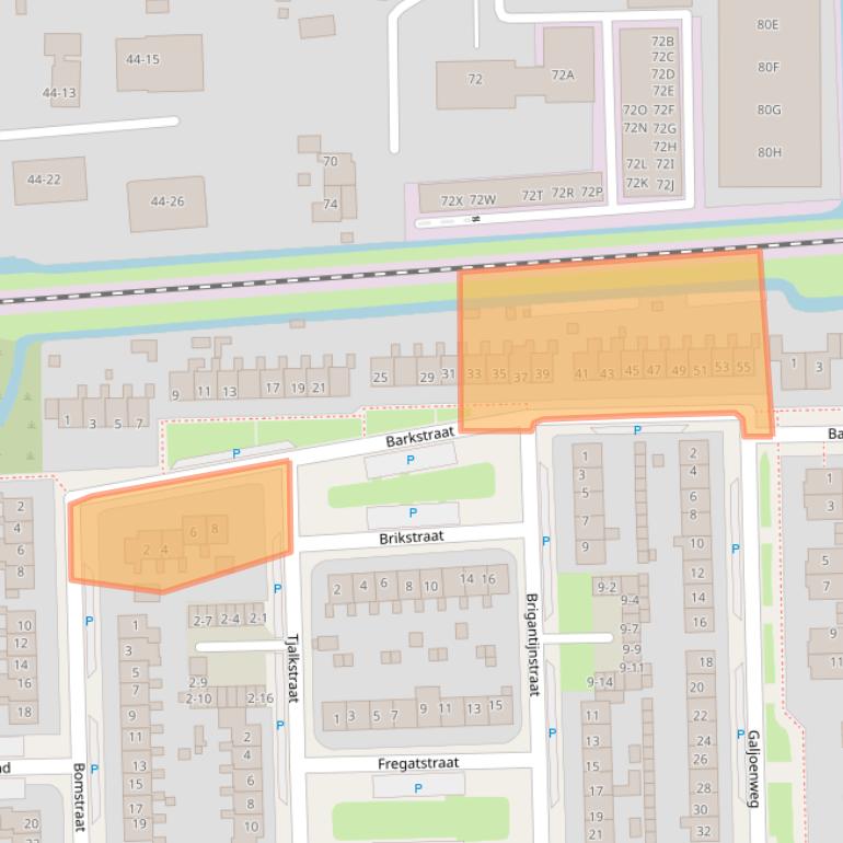 Kaart van postcodegebied 8862XL.