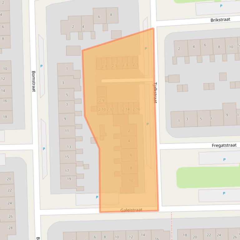 Kaart van postcodegebied 8862XM.