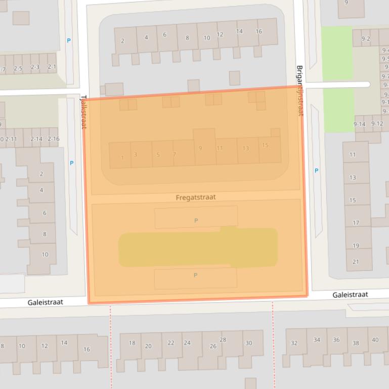 Kaart van postcodegebied 8862XP.