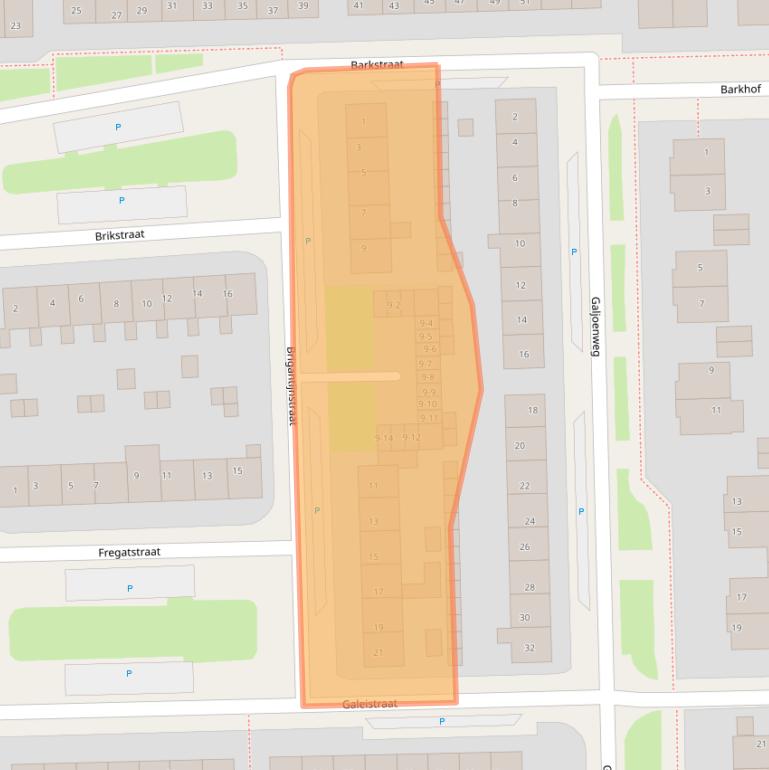 Kaart van postcodegebied 8862XR.