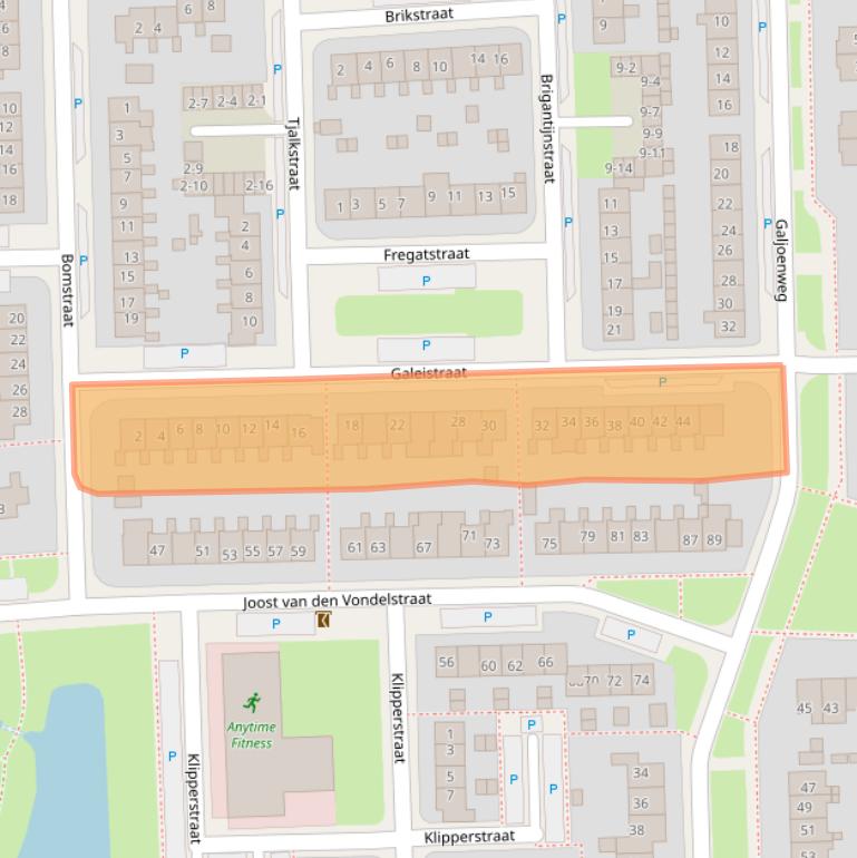 Kaart van postcodegebied 8862XS.
