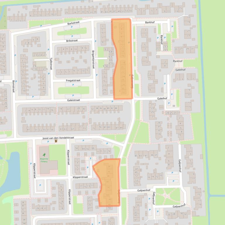 Kaart van postcodegebied 8862XT.