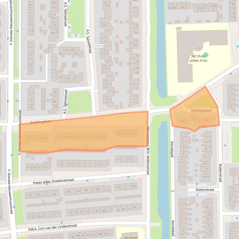 Kaart van postcodegebied 8862ZD.