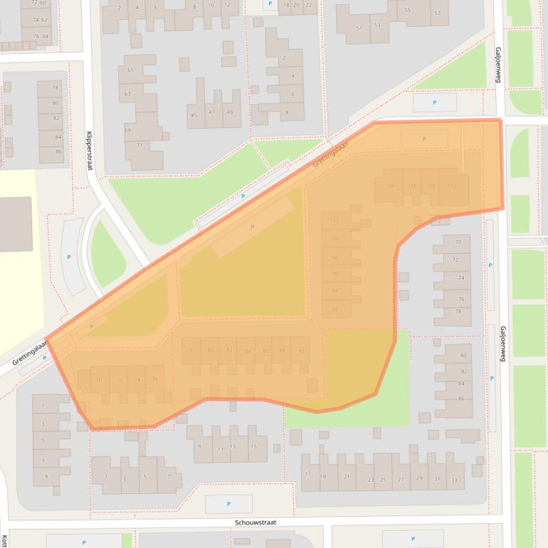 Kaart van postcodegebied 8862ZE.