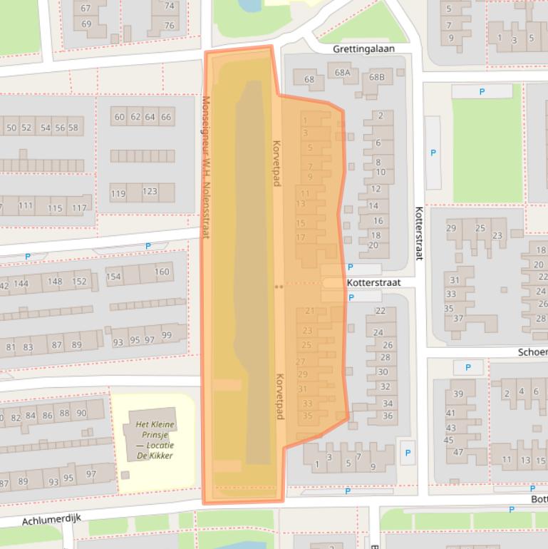 Kaart van postcodegebied 8862ZH.
