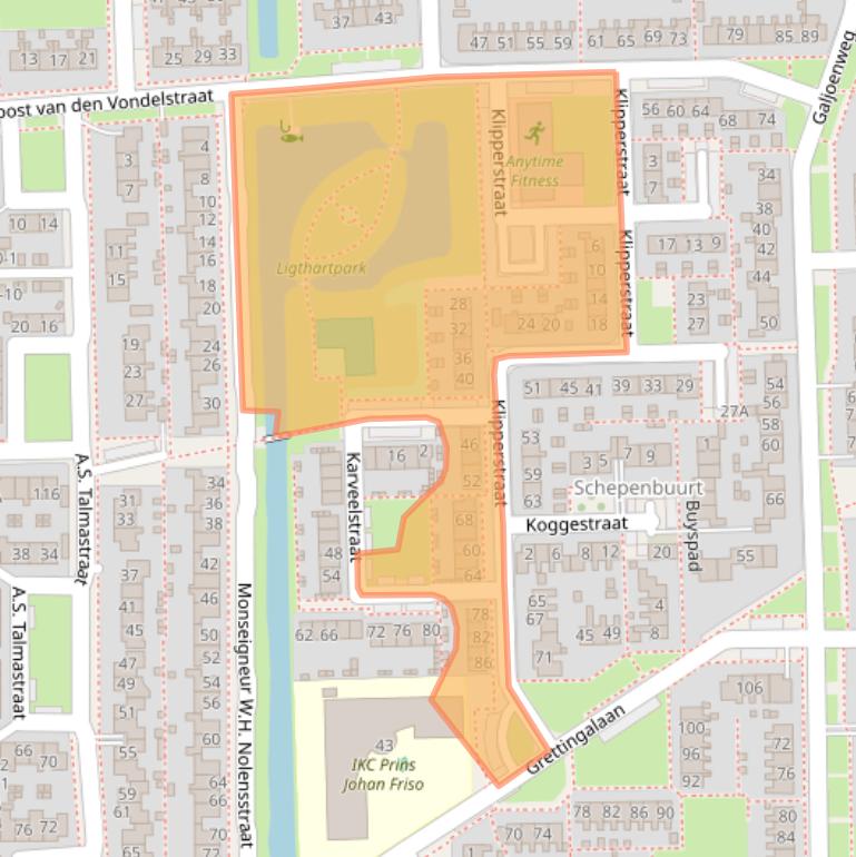 Kaart van postcodegebied 8862ZX.