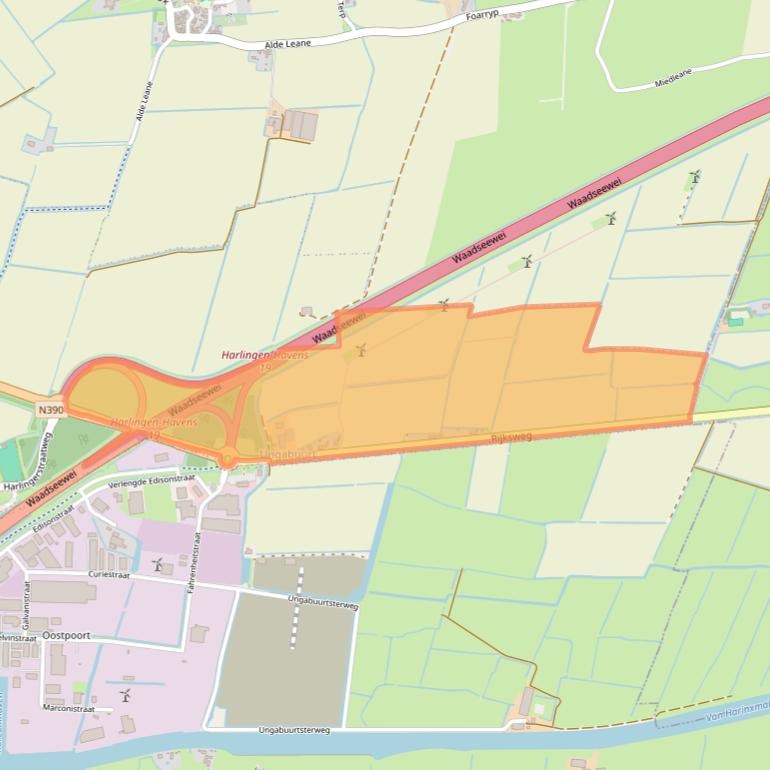 Kaart van postcodegebied 8871.