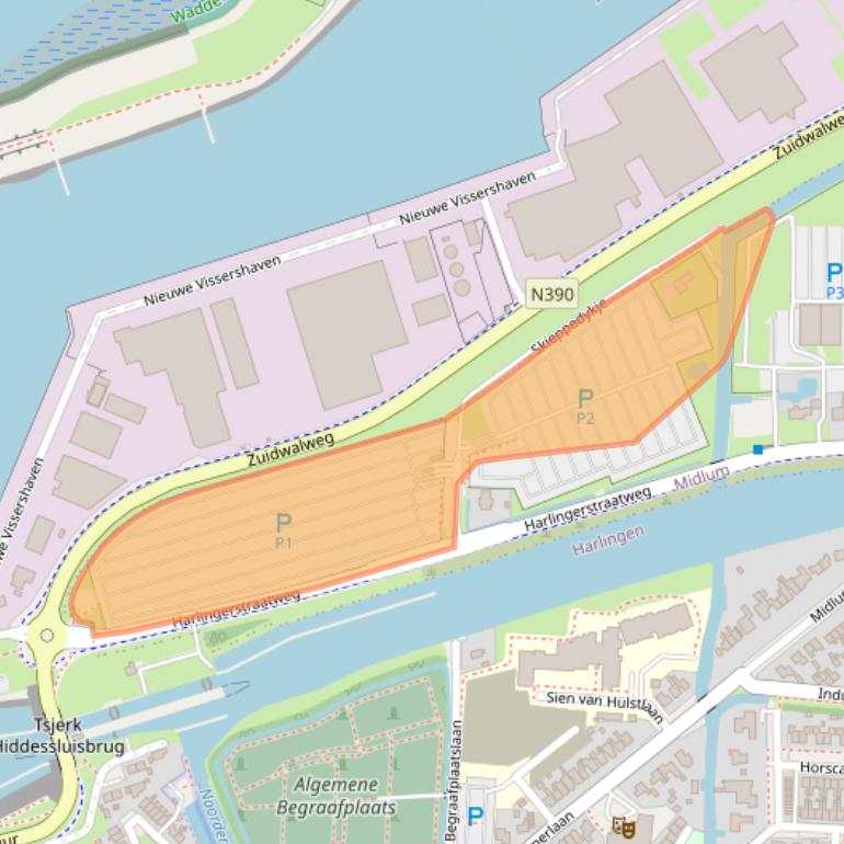 Kaart van postcodegebied 8872NA.