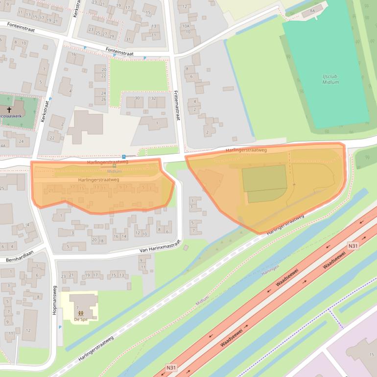 Kaart van postcodegebied 8872ND.