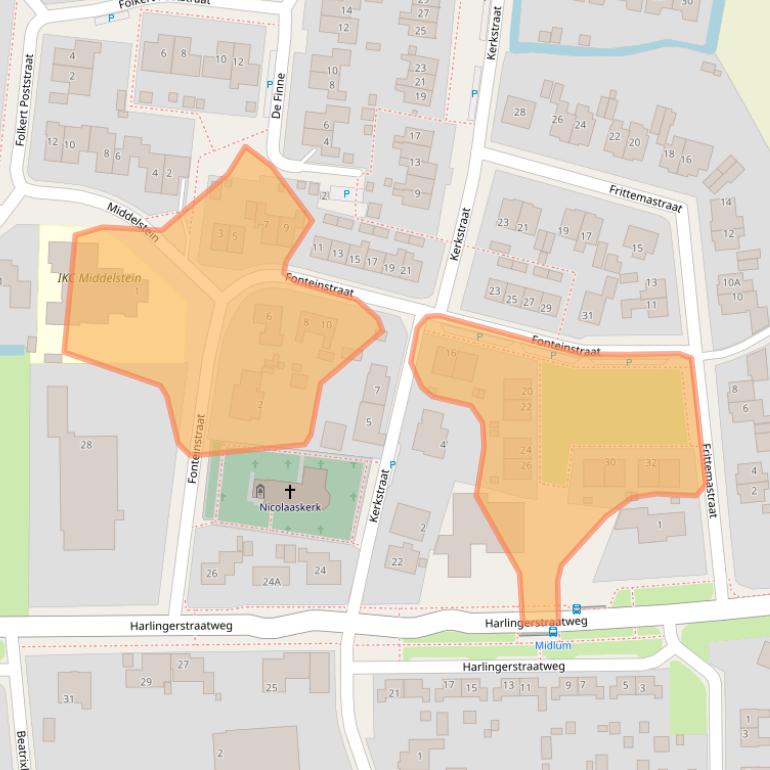 Kaart van postcodegebied 8872NJ.