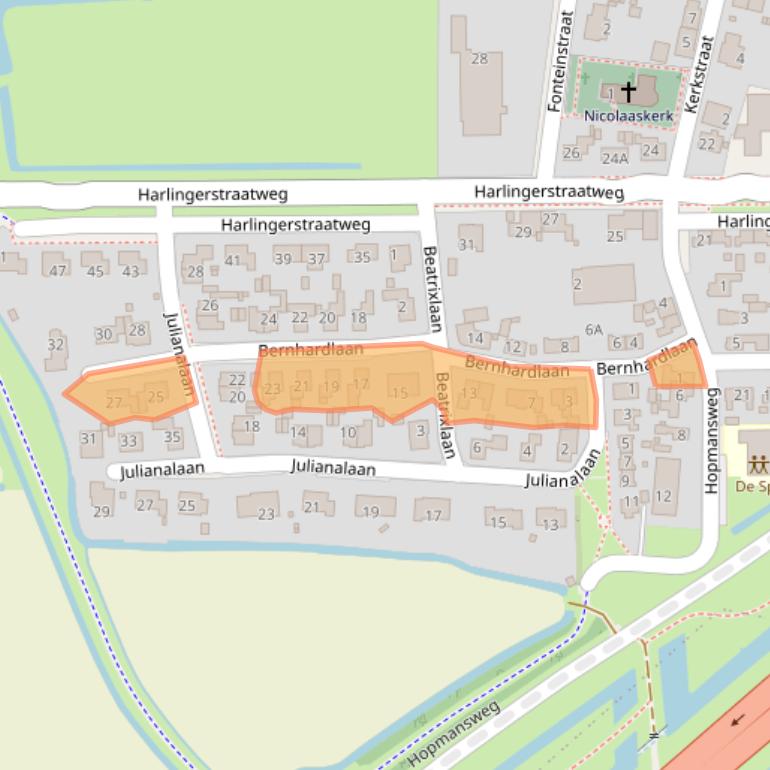 Kaart van postcodegebied 8872NS.