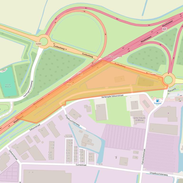 Kaart van postcodegebied 8872NT.