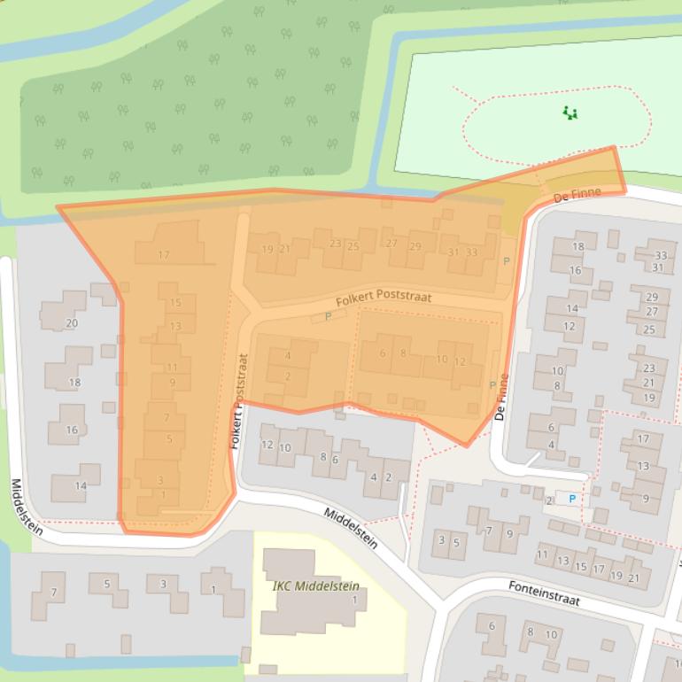 Kaart van postcodegebied 8872NZ.