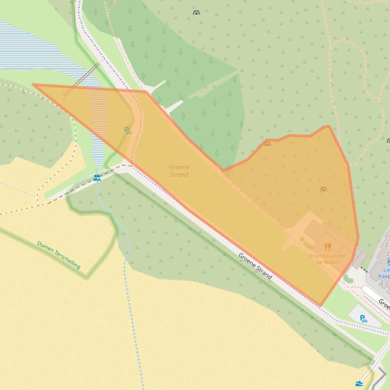 Kaart van postcodegebied 8881AB.