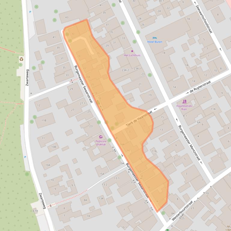 Kaart van postcodegebied 8881AH.