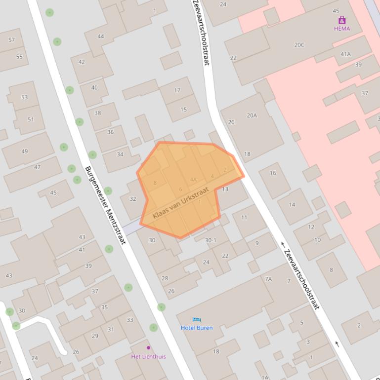 Kaart van postcodegebied 8881AP.