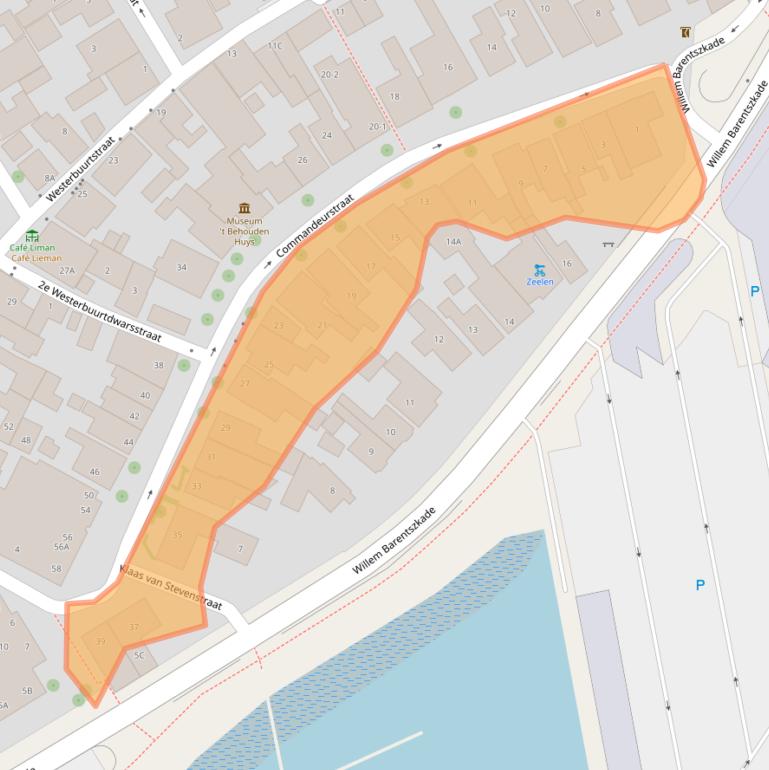 Kaart van postcodegebied 8881AZ.