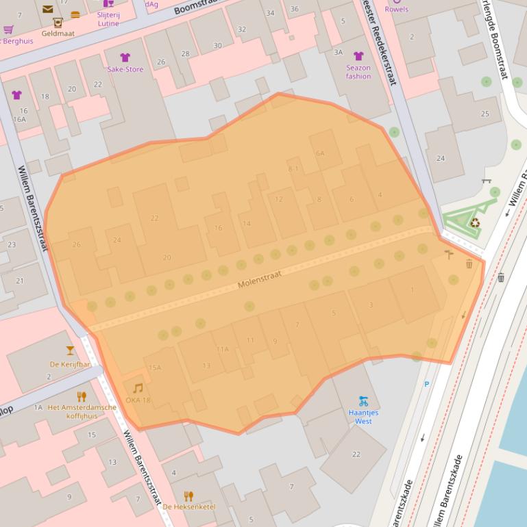Kaart van postcodegebied 8881BR.