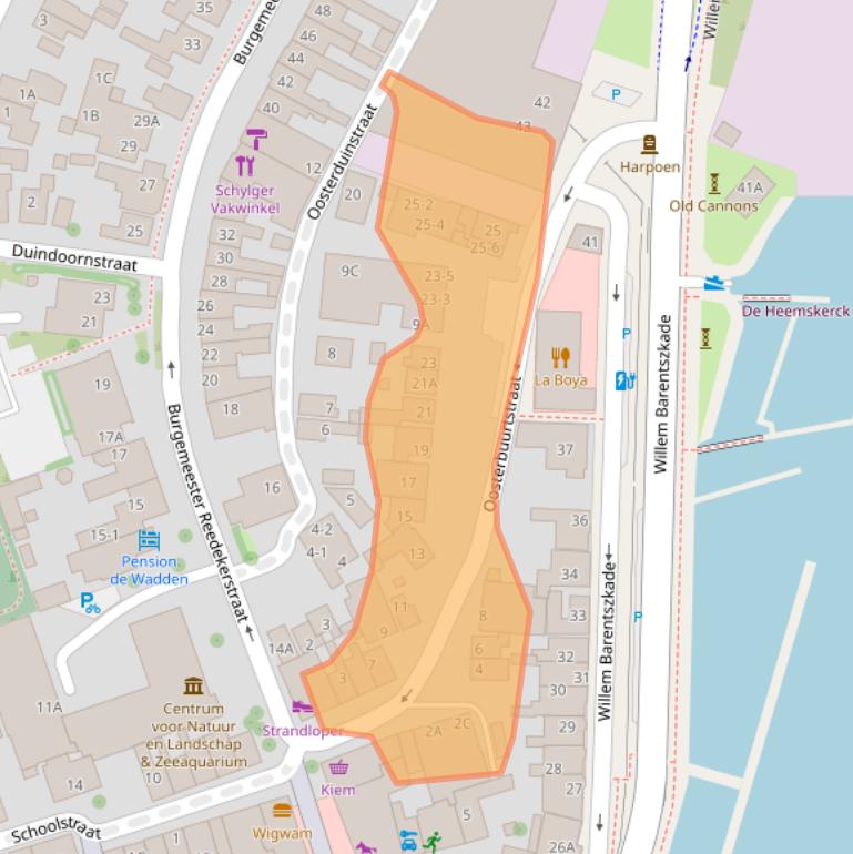 Kaart van postcodegebied 8881BW.