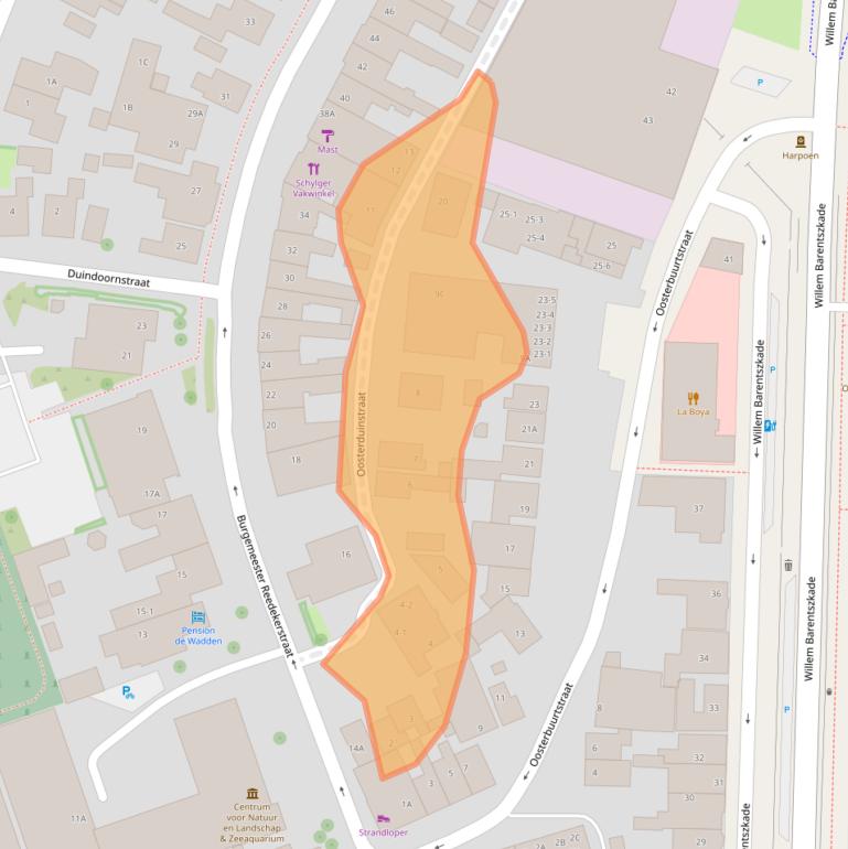 Kaart van postcodegebied 8881BX.
