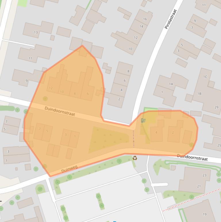 Kaart van postcodegebied 8881CC.