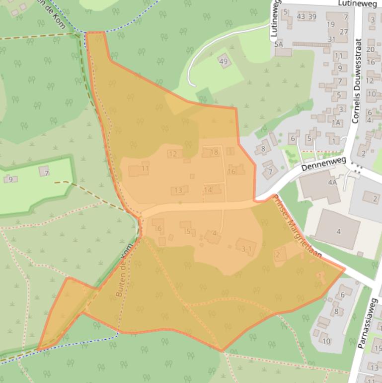 Kaart van postcodegebied 8881CK.