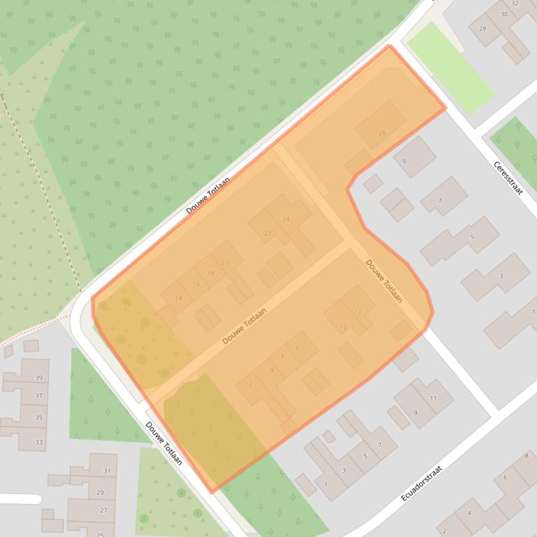 Kaart van postcodegebied 8881CX.