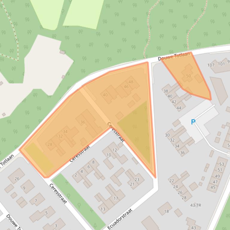 Kaart van postcodegebied 8881CZ.