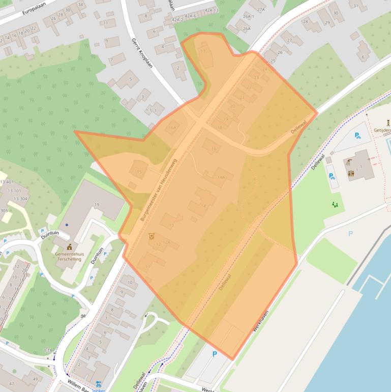 Kaart van postcodegebied 8881EC.