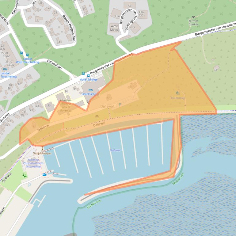 Kaart van postcodegebied 8881EG.