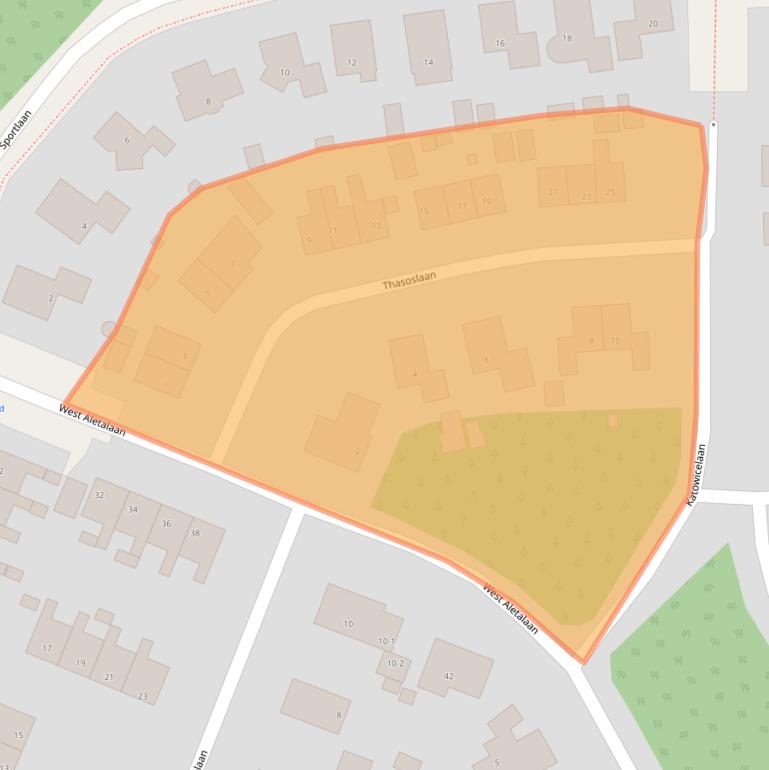 Kaart van postcodegebied 8881ES.