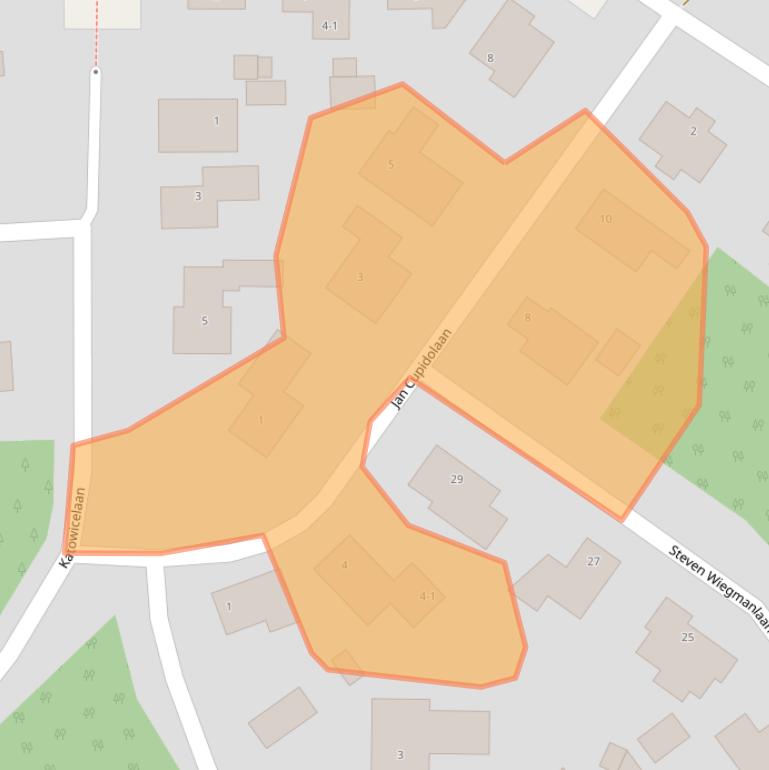 Kaart van postcodegebied 8881EW.