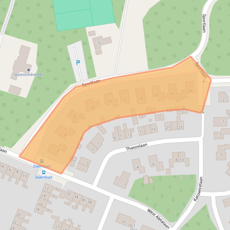 Kaart van postcodegebied 8881EX.