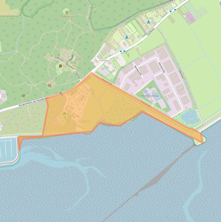 Kaart van postcodegebied 8881GA.