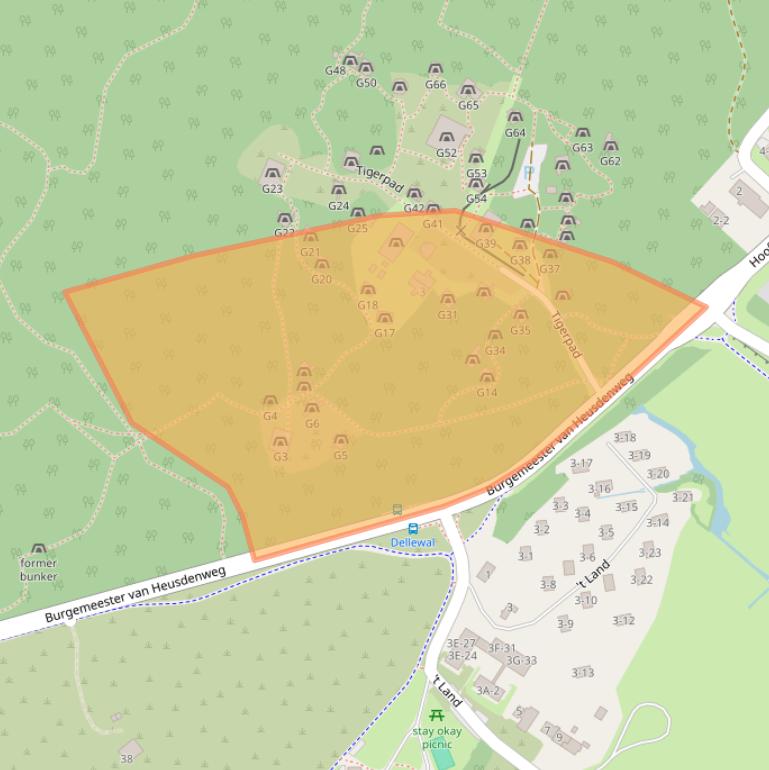 Kaart van postcodegebied 8881GB.