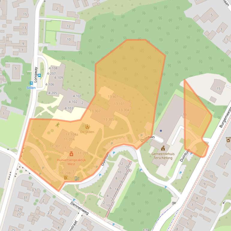 Kaart van postcodegebied 8881GE.