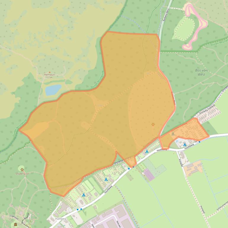 Kaart van postcodegebied 8881HE.