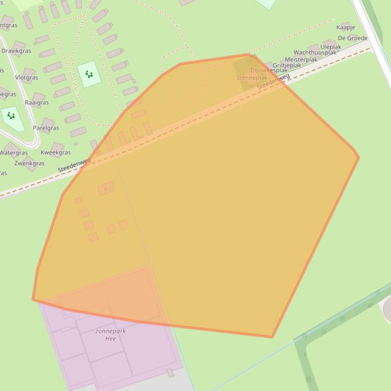 Kaart van postcodegebied 8882HB.