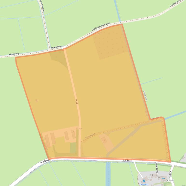 Kaart van postcodegebied 8883HE.